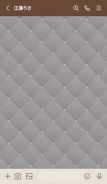 [LINE着せ替え] LOVE QUILTING -dusky gray-の画像2