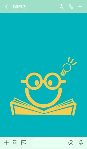 [LINE着せ替え] スマイル＆スタディ アジュールブルーの画像2