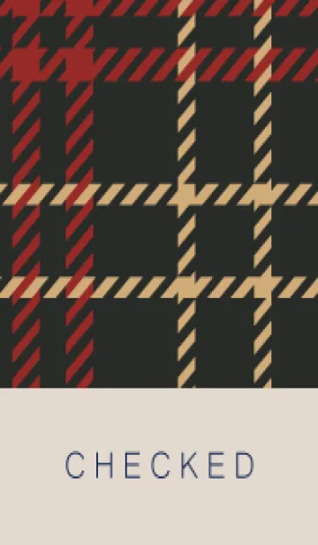 [LINE着せ替え] CHECKED RED-BROWN - 53の画像1
