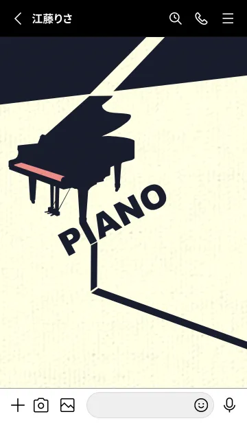 [LINE着せ替え] グランドピアノ  薄紅の画像2