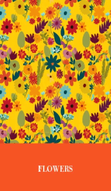 [LINE着せ替え] red & yellow いろんな花の画像1