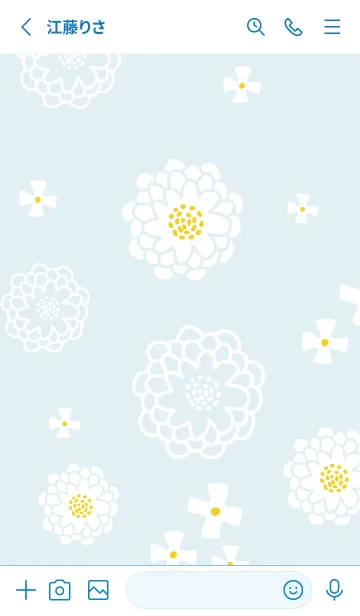 [LINE着せ替え] 白い花 ダンス3の画像2