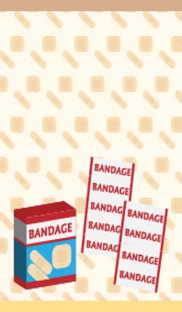 [LINE着せ替え] 絆創膏 薄茶と黄色の画像1