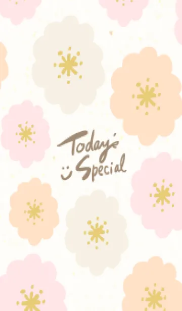 [LINE着せ替え] かわいい丸い花16の画像1