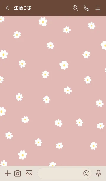 [LINE着せ替え] 小花柄 / dustypinkの画像2