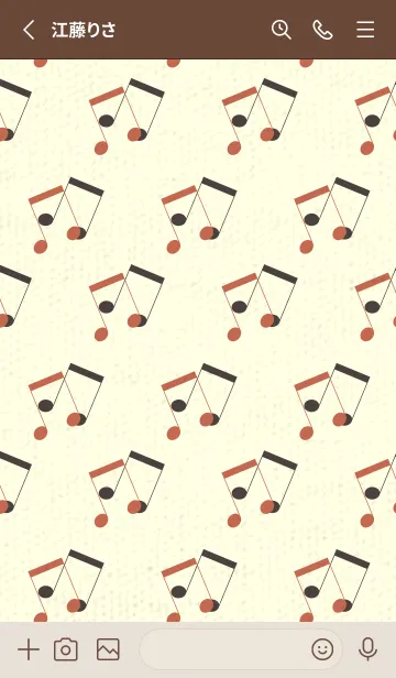 [LINE着せ替え] 2連符柄  ハバナローズの画像2