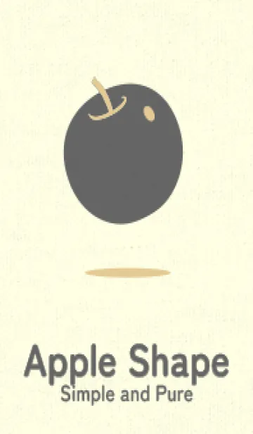 [LINE着せ替え] りんご型のきせかえ シトロングレイの画像1