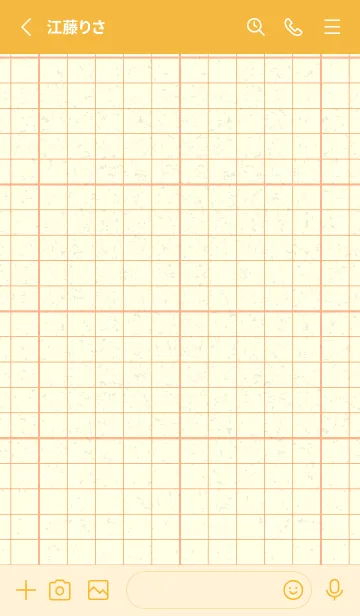 [LINE着せ替え] 方眼紙 ノーマル  ペールアプリコットの画像2