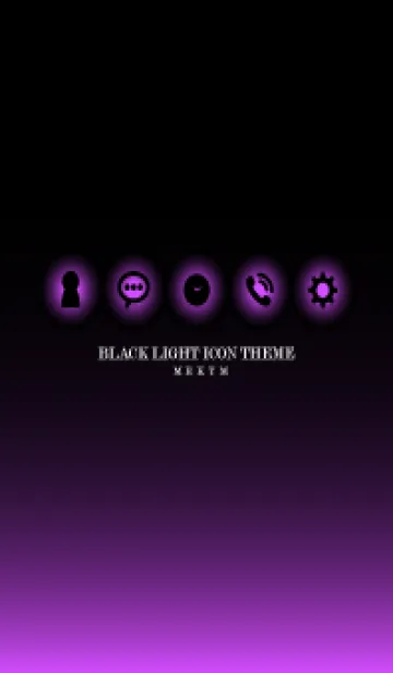 [LINE着せ替え] BLACK-LIGHT ICON THEME 32の画像1