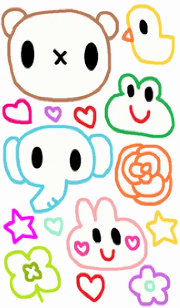 [LINE着せ替え] リロフレンズ カラフル2の画像1