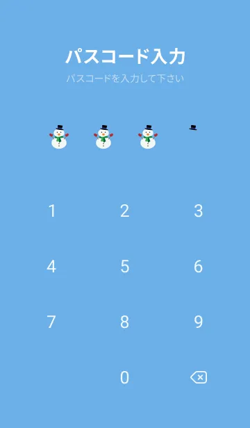 [LINE着せ替え] 雪と雪だるま 青色の画像4