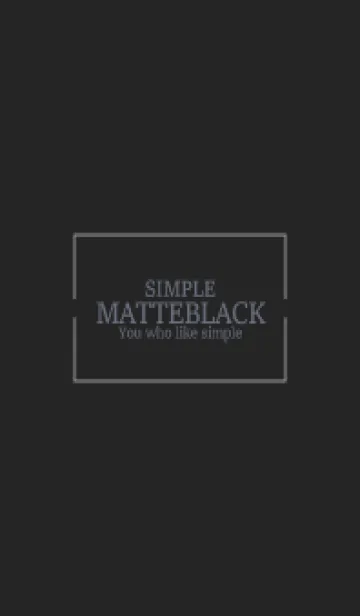 [LINE着せ替え] MATTE BLACK - SIMPLE 22の画像1