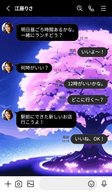 [LINE着せ替え] 冬のサクラ #BRHK05。の画像3