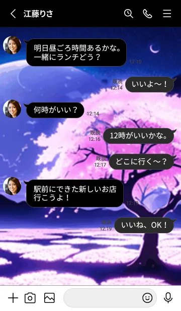 [LINE着せ替え] 冬のサクラ #BRHK022。の画像3