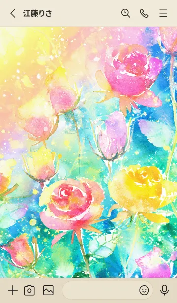 [LINE着せ替え] 薔薇(バラ)の花の着せかえ(R2078)の画像2