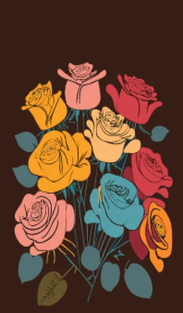 brown 午後の薔薇の着せ替えメイン画像