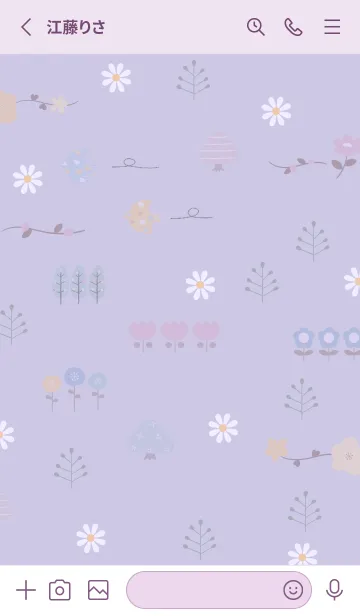 [LINE着せ替え] purpleお洒落な小花08_1の画像2