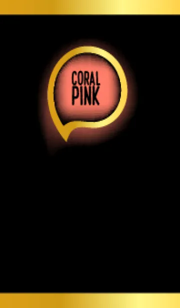 [LINE着せ替え] Coral Pink Gold In Black Theme (JP)の画像1