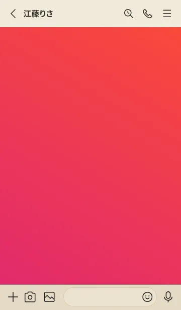 [LINE着せ替え] Gradation Color *Pink&Orange*の画像2