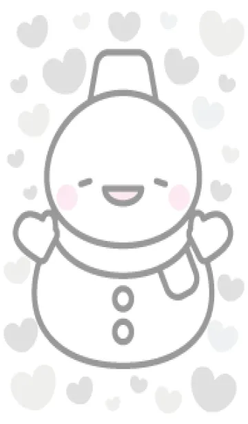 [LINE着せ替え] 白色雪だるま（スノーマン）の着せかえ4の画像1