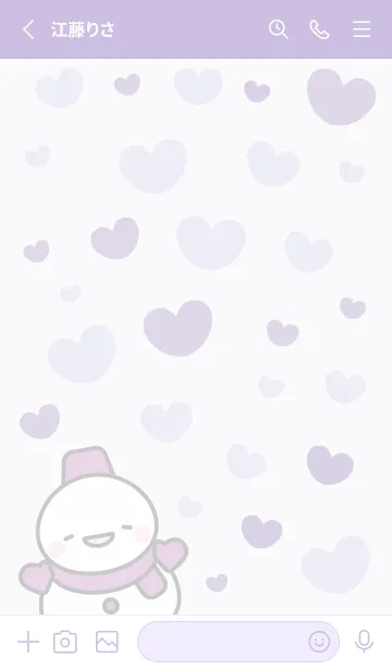 [LINE着せ替え] 紫色雪だるま（スノーマン）の着せかえ4の画像2