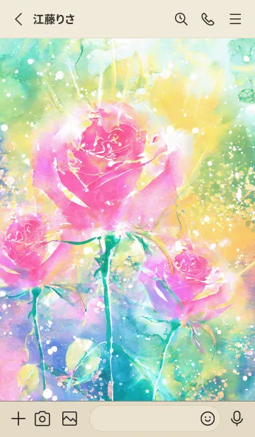 [LINE着せ替え] 薔薇(バラ)の花の着せかえ(R2091)の画像2