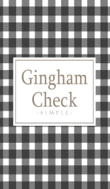 [LINE着せ替え] Gingham Check Black - SIMPLE 28の画像1