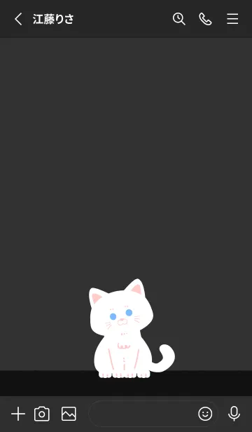 [LINE着せ替え] 猫を飼う__しろネコの画像2