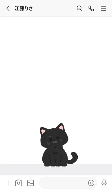 [LINE着せ替え] 猫を飼う__くろねこの画像2