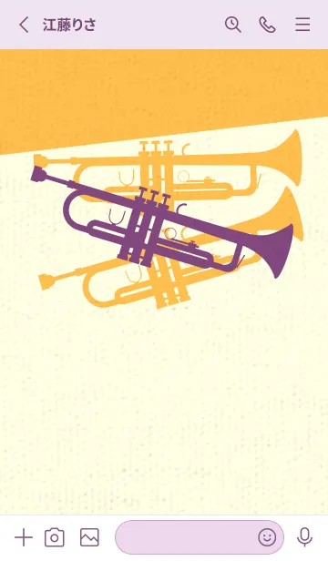 [LINE着せ替え] Trumpet CLR 茄子紺の画像2