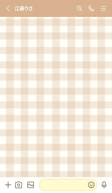[LINE着せ替え] SIMPLE HEART =check yellowbeige=の画像2