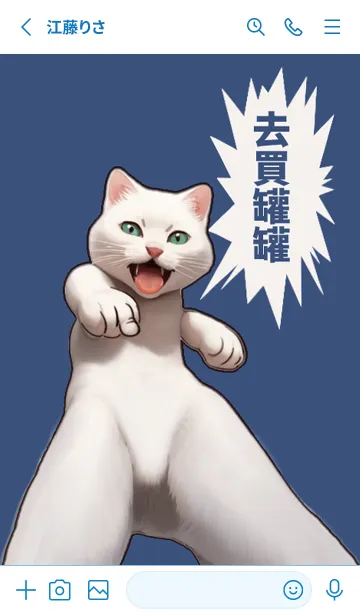 [LINE着せ替え] 飼い主を叱るかわいい性格の悪い猫の画像2