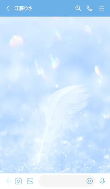 [LINE着せ替え] Real Snow Bokeh #Swan Feather 2-7の画像2