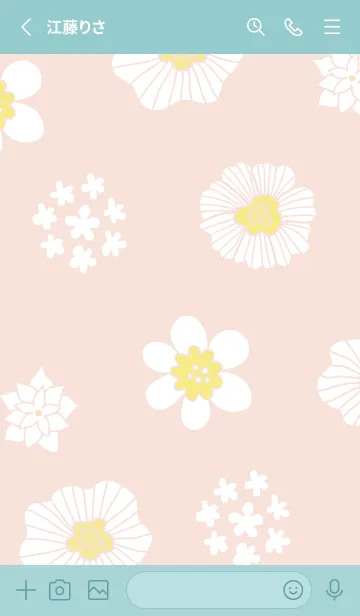 [LINE着せ替え] 白いお花と白い小花27の画像2