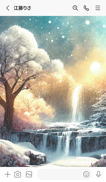 [LINE着せ替え] 優美な冬の風景の着せかえ(Winter-2103)の画像2