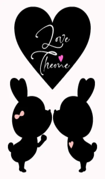 [LINE着せ替え] LOVE THEME Black & Pink.70の画像1