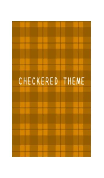 [LINE着せ替え] ブラウンチェックの着せかえ/ホワイトの画像1