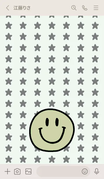 [LINE着せ替え] 手書き スタースマイル 80の画像2