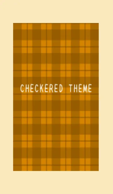 [LINE着せ替え] ブラウンチェック/レッド/ベージュの画像1