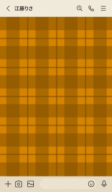 [LINE着せ替え] ブラウンチェック/レッド/ベージュの画像2