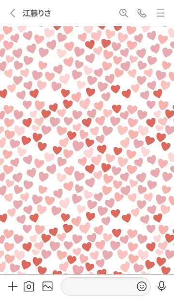 [LINE着せ替え] white ハートがいっぱいの画像2