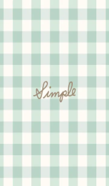 [LINE着せ替え] ギンガムチェック グリーン2の画像1