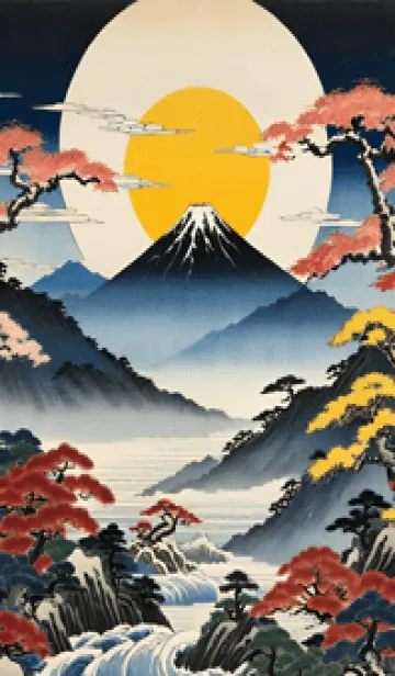 [LINE着せ替え] 浮世絵の風景-金 Y 13の画像1