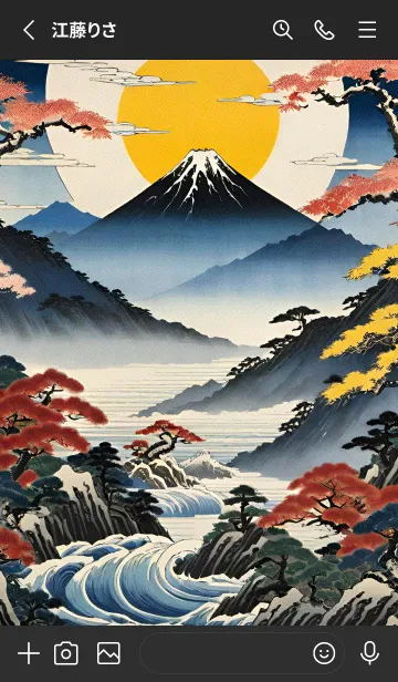 [LINE着せ替え] 浮世絵の風景-金 Y 13の画像2