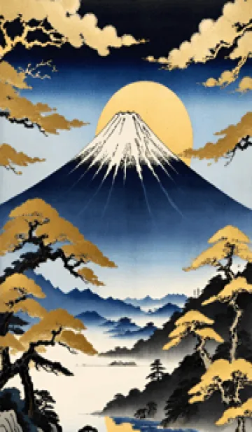 [LINE着せ替え] 浮世絵の風景-金 Y 11の画像1