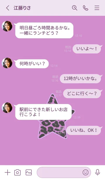 [LINE着せ替え] レオパード スター 245の画像3