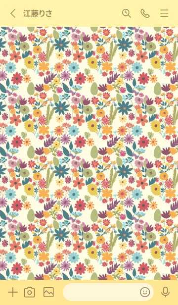 [LINE着せ替え] light yellow いろんな花の画像2