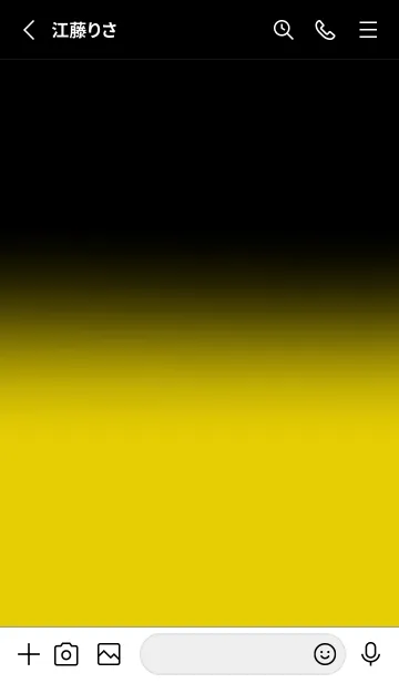 [LINE着せ替え] Black & Corn Yellow Theme V.7 (JP)の画像2