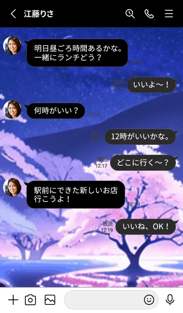 [LINE着せ替え] 冬のサクラ #BSIH06。の画像3