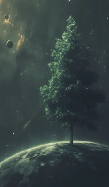 [LINE着せ替え] trees in space theme (JP)の画像1